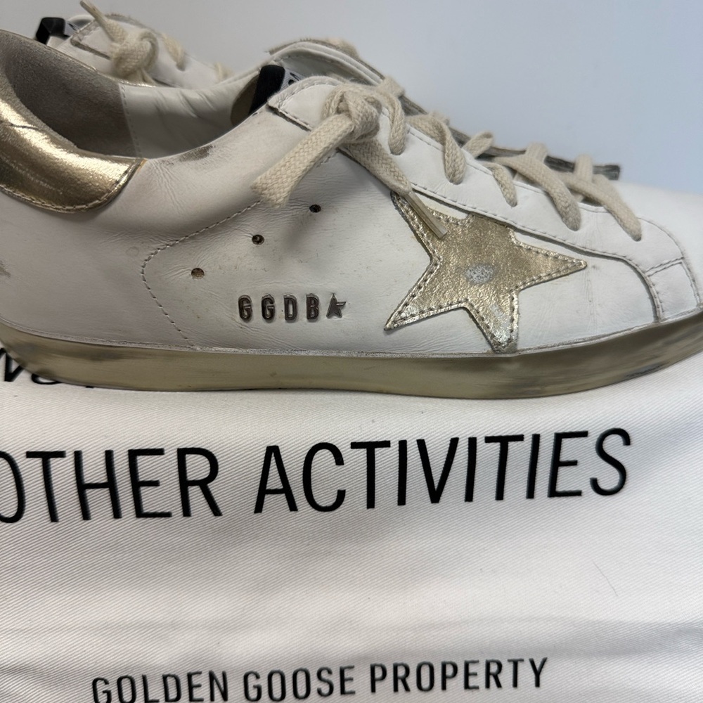 Women's Golden Goose Super-Star sneakers white / gold, size 40, excellent condit - Picture 7 of 16